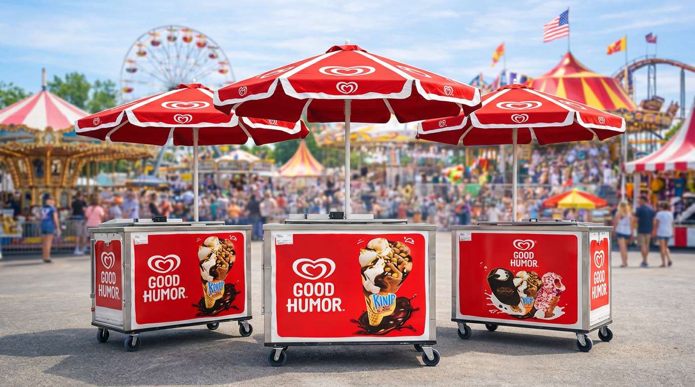 The Scoop Squad ice cream cart at an event